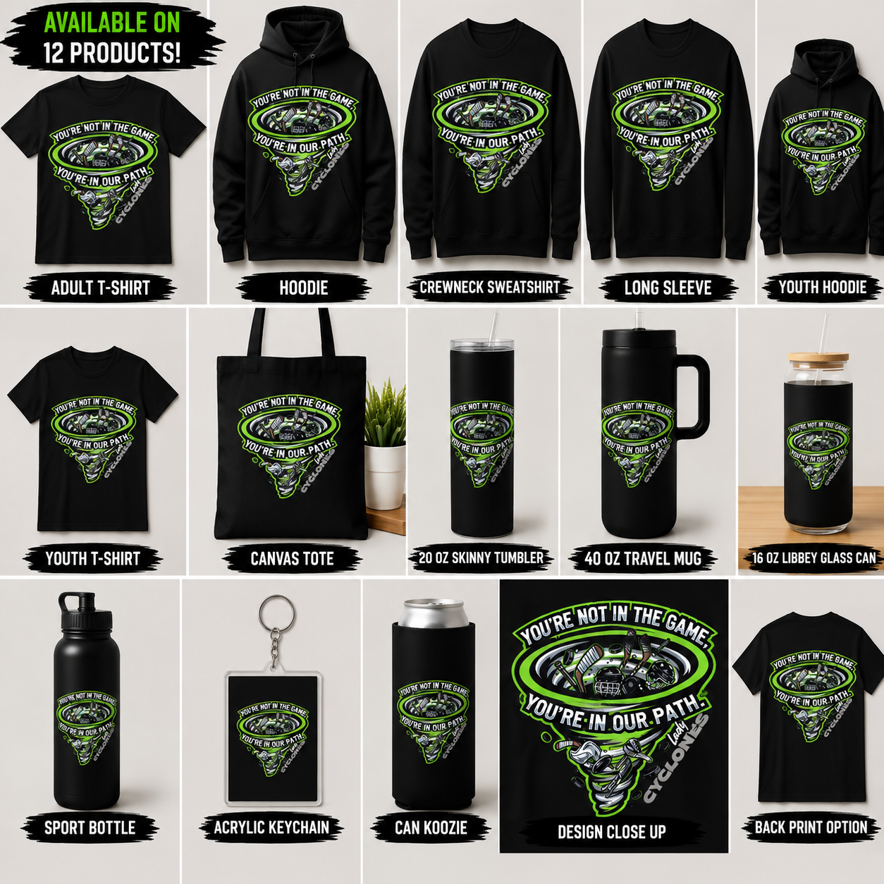 Lady Cyclones - You're Not in the Game | Drinkware - Image 2