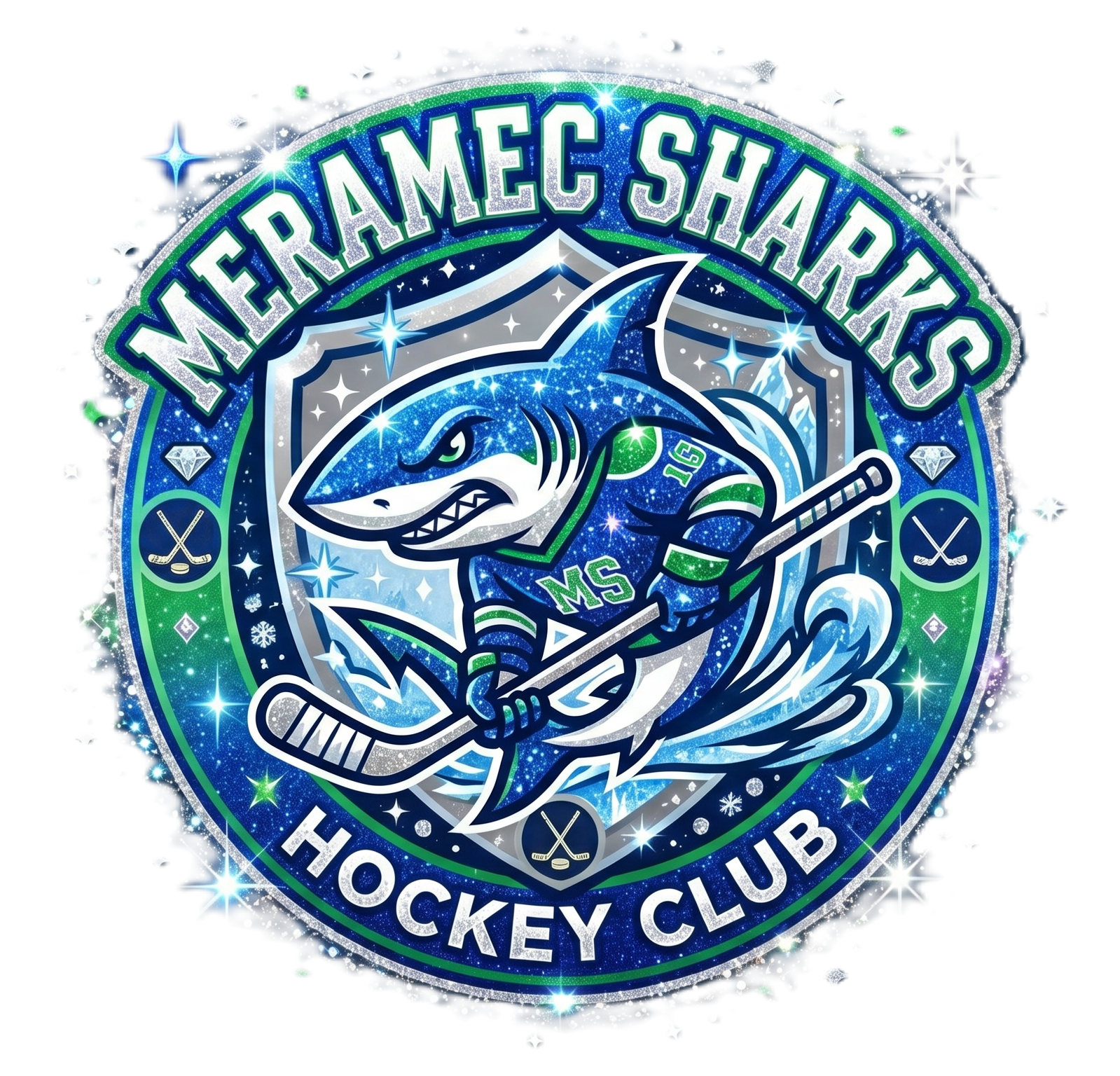 Meramec Sharks - Hockey Club Crest | Drinkware